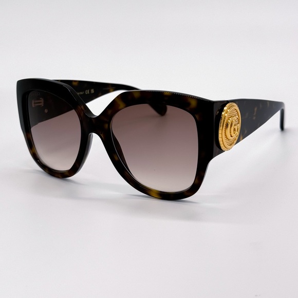 NEW GUCCI GG1407S 003 HAVANA BROWN WOMEN SQUARE SUNGLASSES GUCCI - Picture 6 of 11